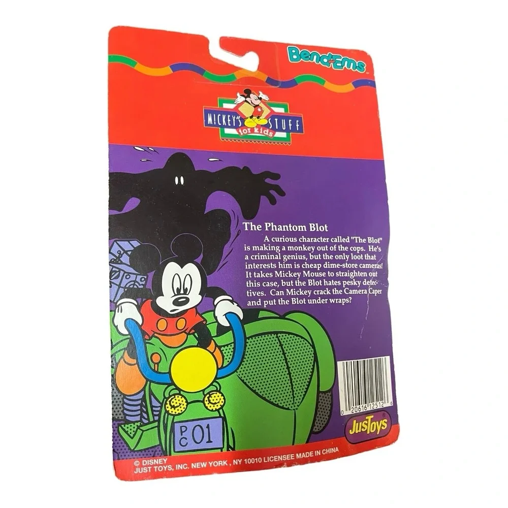 JusToys‎ Mickey's Stuff for Kids Bend-Ems The Phantom Blot Mickey Figure